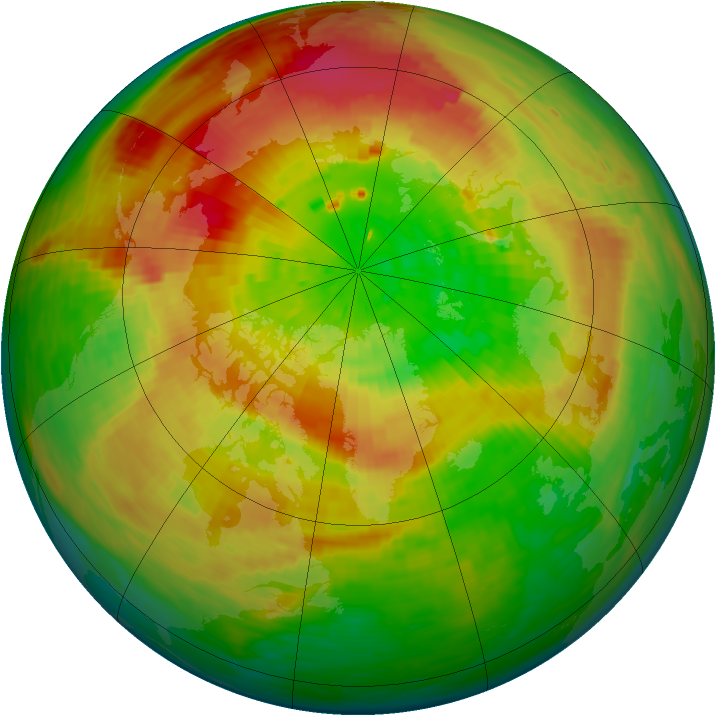 Arctic ozone map for 26 March 1994